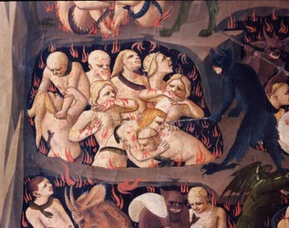 Viimeinen tuomio: Helvetti (tempera puulla