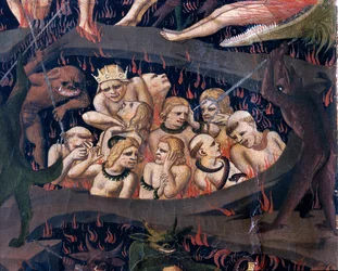 Viimeinen tuomio: Helvetti (tempera puulla