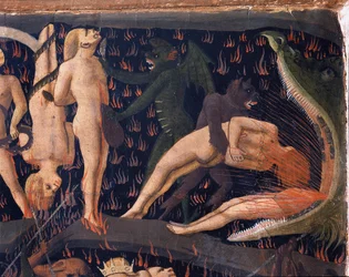 Viimeinen tuomio: Helvetti (tempera puulla