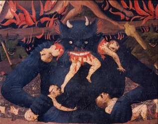 Viimeinen tuomio: Helvetti (tempera puulla