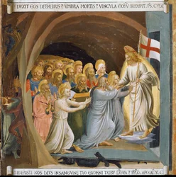 Kristuksen laskeutuminen epävarmuuteen. Kristuksen elämä, Armadio degli Argenti. (Tempera puulla