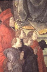 Datinin ja Buonomini del Ceppon muotokuva Madonna del Ceppon alttaritaululta