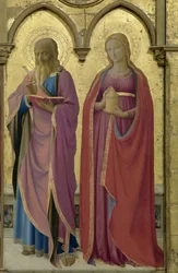 Pyhät Matteus ja Maria Magdalena. Cortona polyptyykki, noin 1437.