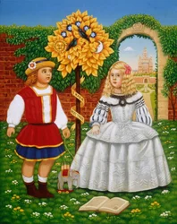 Minulla oli pieni pähkinäpuu, 1995 (öljyt ja tempera paneelissa)