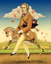 Lewis Carroll (1832-98) 2001 (öljy ja tempera paneelissa)