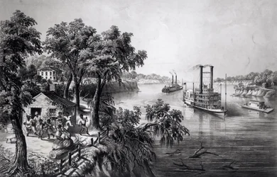 Low Water in Mississippi, pubi. Currier ja Ives, 1867