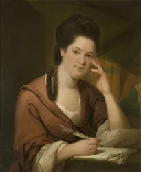 Muotokuva Hannah Moresta (s.1745), n.1780 (öljy kankaalle)