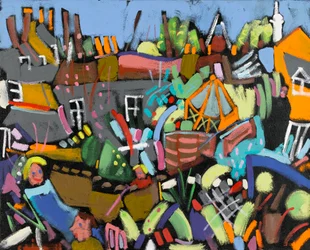 Judy au Jardin, 2010 (akryyli kankaalle)