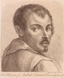 Annibale Carraccin itsensä piirtämä muotokuva