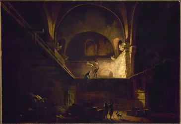 Le Tonnelier du palais des thermes de Julien, noin 1800 (öljy paperille ja kankaalle).