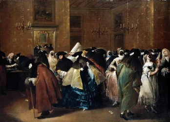 Kasino (alennettu) Venetsiassa - Guardi, Francesco (1712-1793) - Öljy kankaalle - 77,5x107,5 - Yksityiskokoelma