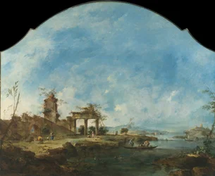 Fantastinen maisema, n. 1765.