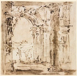 Piirustuspari: Luonnos Villa Pisanin ja Piazza San Marcon labyrintista..., 1773-1778.