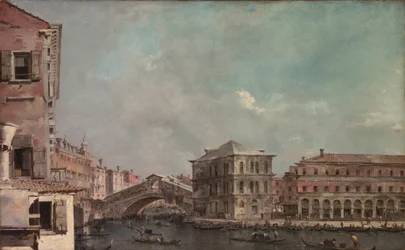 Grand Canal Rialton yläpuolella, n. 1760 (öljy kankaalle)