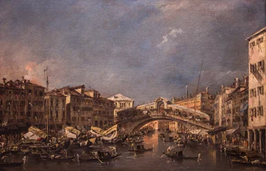 Rialton silta Venetsiassa,1760 (öljy kankaalle)