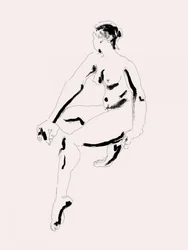 Minimalistinen alastonpiirros