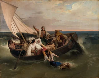 Vene kreikkalaisten pakolaisten kanssa, 1834.