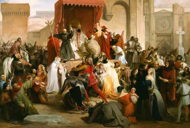""Jumala tahtoo"": Clermontin kirkolliskokouksessa (nykyisin Clermont Ferrand (Clermont-Ferrand), Auvergnessa) Pietari Erakko (L