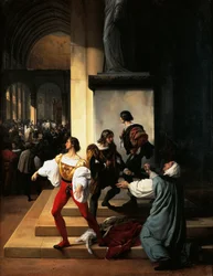Francesco Hayezin (1791-1882) Lampugnani Conspiracy, öljy kankaalle