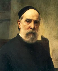 Omakuva 88-vuotiaana, kirjoittanut Francesco Hayez (1791-1882), öljy kankaalle, 58x46 cm, yksityiskohta
