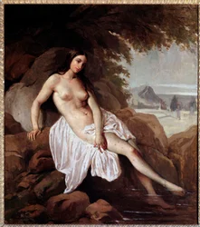 Kylpijätär, 1832, mitat 63 x 56 cm, Bergamo, Accademia Carrara