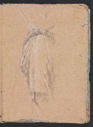Verona Sketchbook: Drapery work with kyynärpää sivu 5, 1760.