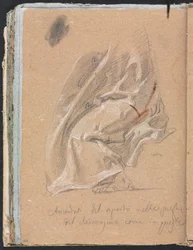 Verona Sketchbook: Verhotyö, jossa jalka ja kirjoitus (sivu 88)
