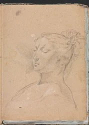 Verona Sketchbook: Nainen silmät kiinni (sivu 15)