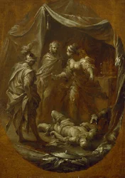 Jael ja Sisera, n. 1730 (öljy paperille, asetettu kankaalle)