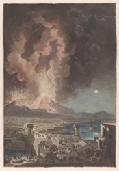 Vesuvius-vuoren purkaus Napolin Ponte della Maddalenalta nähtynä Vesuvius-vuoren purkaus 8. elokuuta 1779 Ponte della Maddalenalta katsottuna