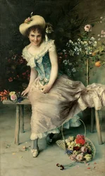 Kauneus puutarhapenkillä, 1897
