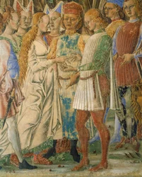 Italia, Ferrara, Palazzo Schifanoia, Kuukauden sali, Kesäkuu, kirjoittanut Francesco del Cossa (1436-1478)