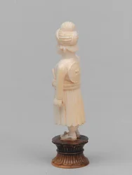 Musta sotilas, shakkinappula, Intia, noin 1820