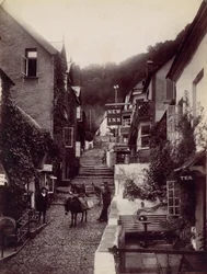 Clovelly, The New Inn and Street, 1870-luku.