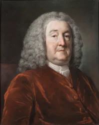 Sir Edward Hulsen muotokuva, 1. Baronetti, 1757 (pastelli paperille)