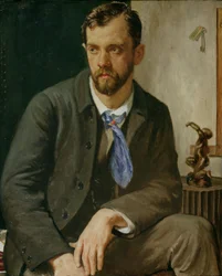 Charles Holdenin (1875-1960) muotokuva (öljy kankaalle)