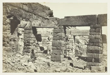 Cerf Hossaynin temppelin portico, Nubia, 1857.
