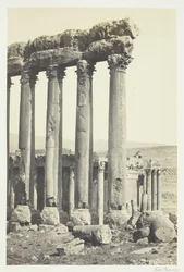 Suuret pilarit ja pienempi temppeli, Baalbec, 1857.