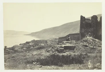Tiberiaksen kaupunki ja järvi pohjoisesta, 1857.