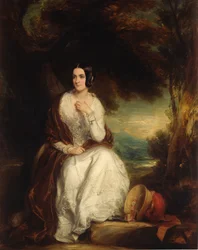 Eleanorin muotokuva, Northumberlandin 4. herttuan vaimo, n. 1844 (öljy kankaalle)