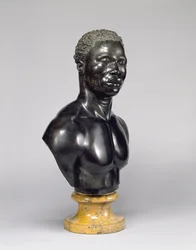 Miehen rintakuva, n. 1758 (musta kalkkikivi ja keltainen marmori) (katso myös 281574)