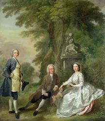 Jonathan Tyers (k. 1767) ja hänen tyttärensä Elizabeth ja hänen miehensä John Wood, n. 1750–1752
