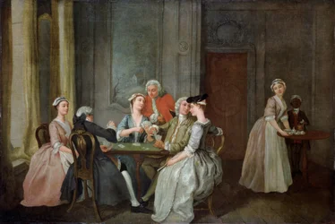 Leikkiä Quadrillessa, 1740-50