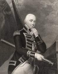 Amiraali Lord Cuthbert Collingwood, kaiverrus W. Finden, National Portrait Gallery, osa III, julkaistu noin 1835