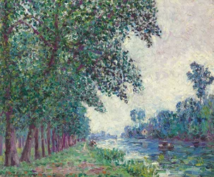 Loingin rannat Nemoursissa; Bords du Loing a Nemoursissa
