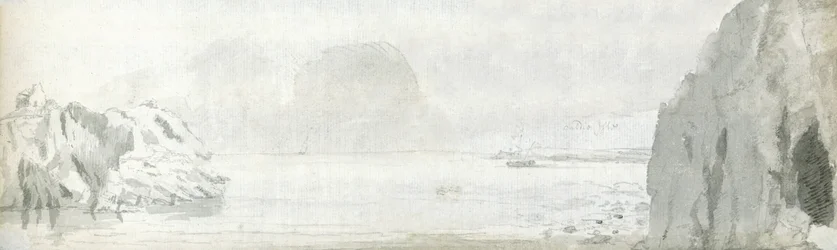 Swansea, n. 1678 (akvarelli ja ruskea muste paperille)