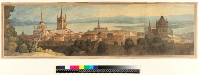 No.1483 Näkymä Lausannesta, 1781 (wc, kynä ja muste paperille)