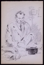 Gilbertin muotokuva? Bayes, c. 1928 (kynä paperille)