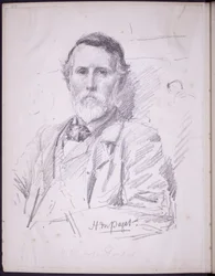 Hope-Pinker HR:n muotokuva, n. 1900 (kynä paperille)