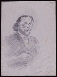 JT Micklethwaiten muotokuva, n. 1893 (kynä paperille)
